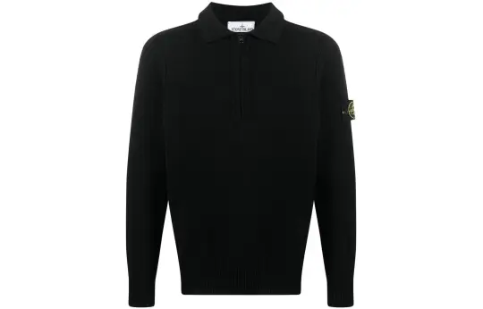 STONE ISLAND Sweaters Unisex Black Lapel Moderate Other