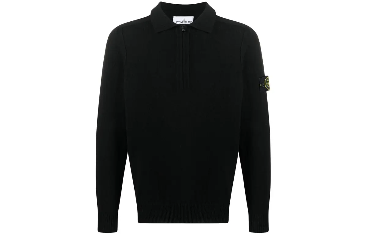 STONE ISLAND Sweaters Unisex Black Lapel Moderate Other