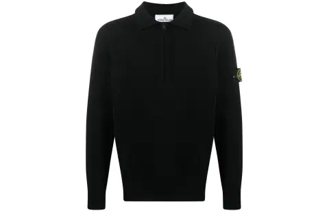 STONE ISLAND Sweaters Unisex Black Lapel Moderate Other