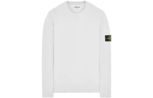 Stone Island logo-patch wool sweater