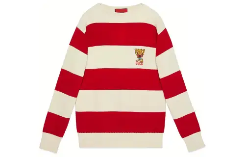 GUCCI Love Parade Sweaters Men's Red Crew Neck Moderate Other