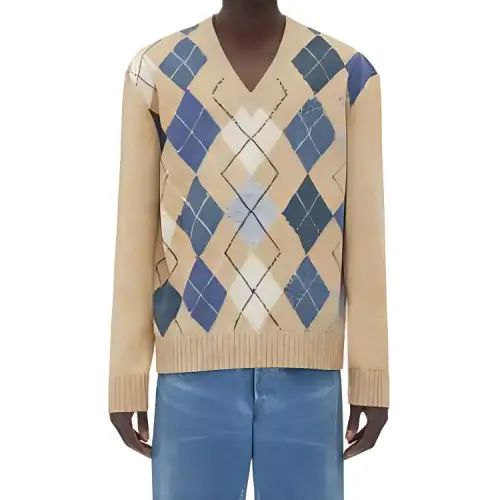 Bottega Veneta Sweaters Men's Beige V Neck Moderate Other
