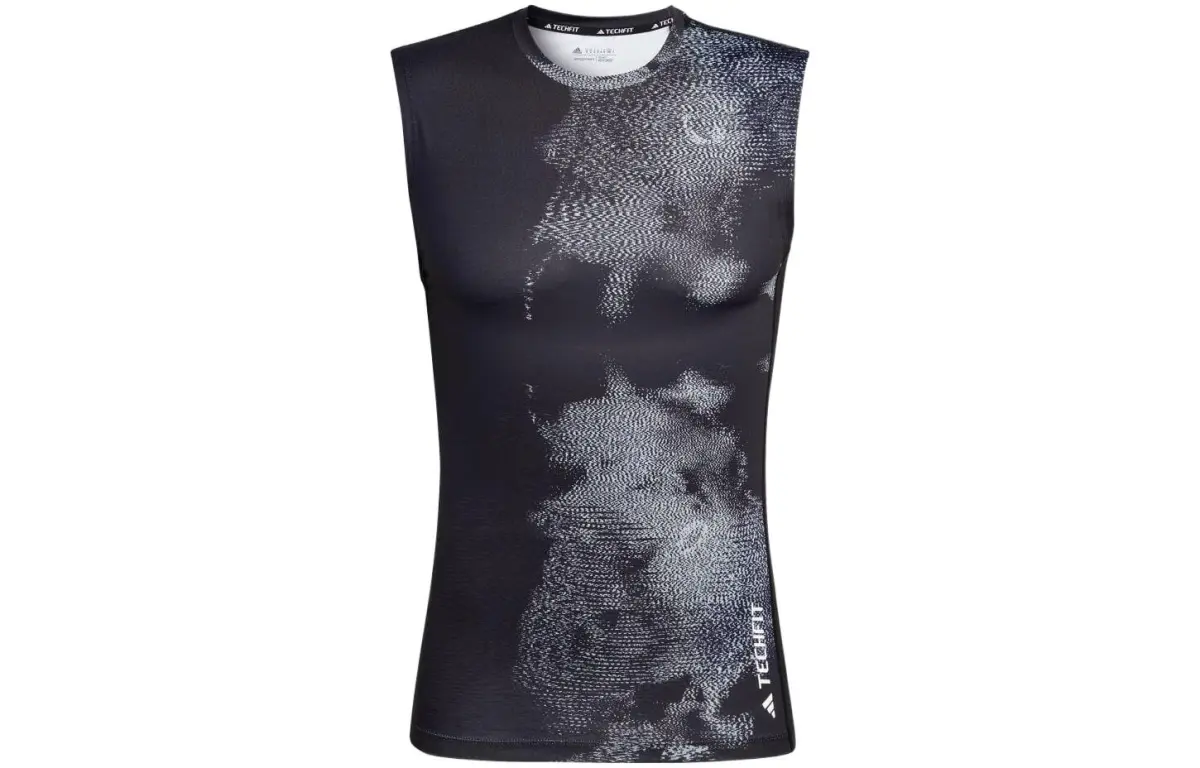 Adidas Tank Tops Men's Black Crew Neck Moderate Straight Fit