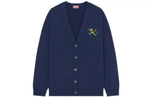 【Previous Season】logo-embroidered wool cardigan
