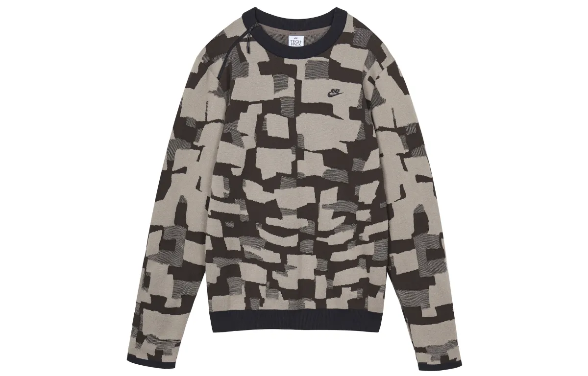 Nike SPORTSWEAR TECH PACK Sweaters Men's Gray Crew Neck Moderate Other