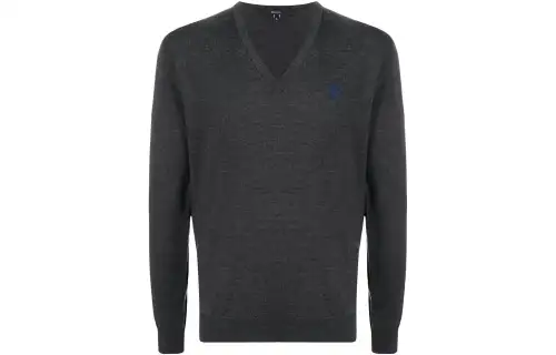 GUCCI Sweaters Men's Gray V Neck Moderate