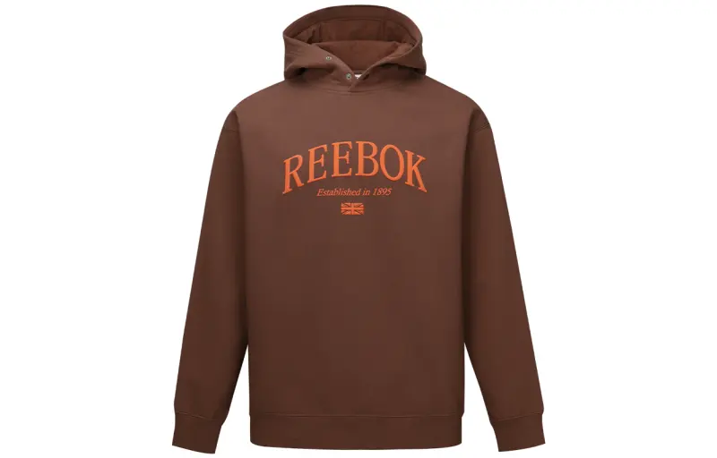 Reebok Sweatshirts Unisex Brown Hooded Moderate