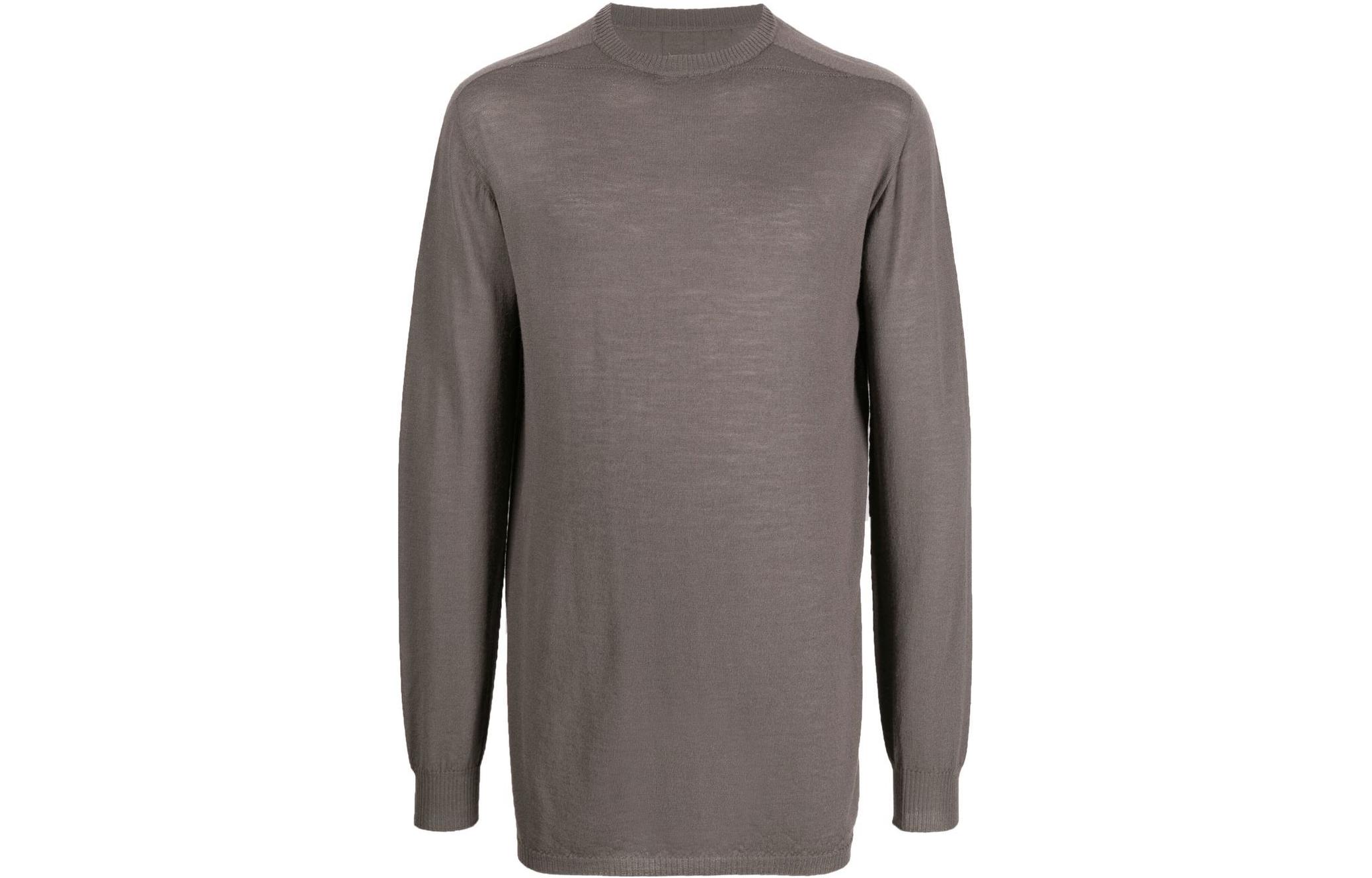 RICK OWENS Round Neck Fine-knit Jumper