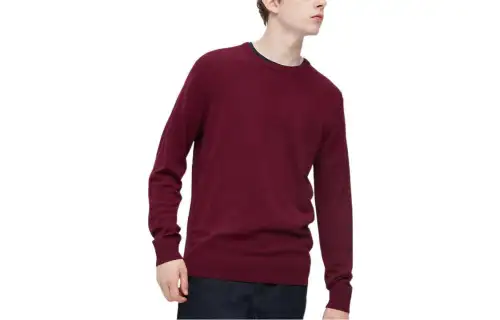 UNIQLO Sweaters Men's Dark Red Crew Neck Moderate