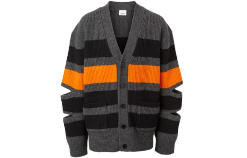 Burberry Loose Fit Knitwear Men's Charcoal Gray