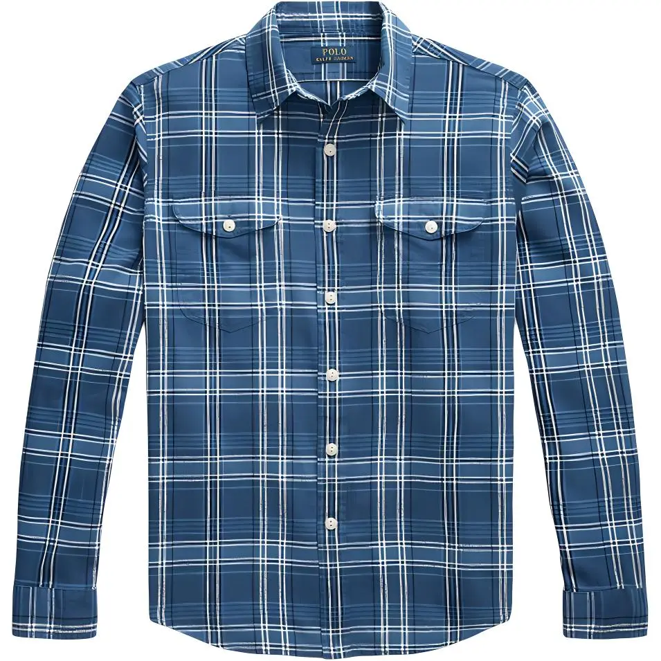 Polo Ralph Lauren Shirt Classic Version Men's Blue Multicolor