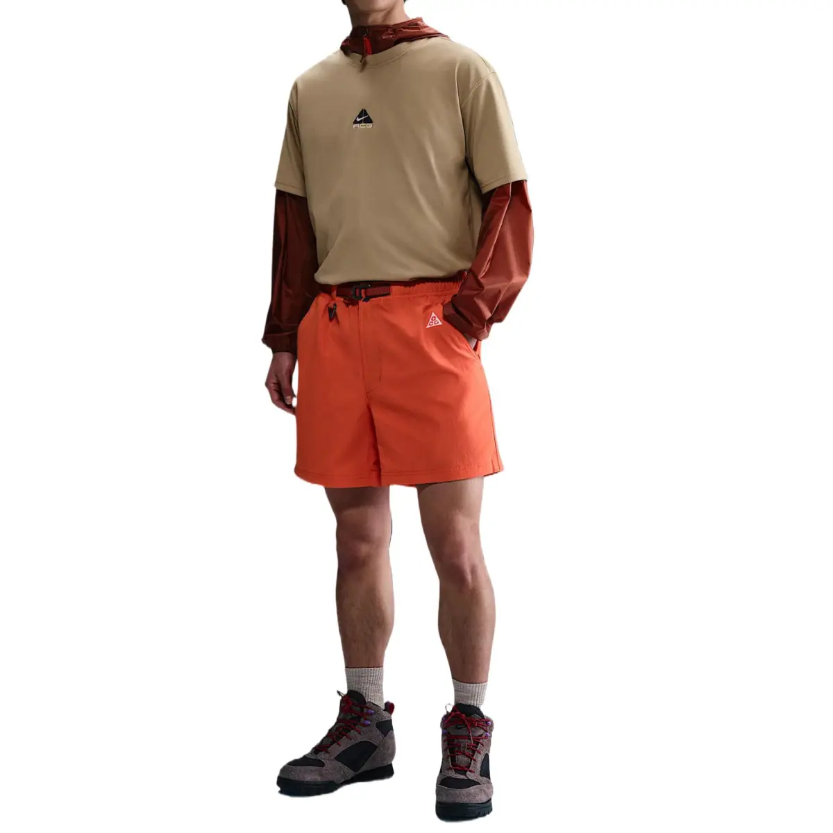 Nike ACG T-Shirts Men's Khaki Crew Neck