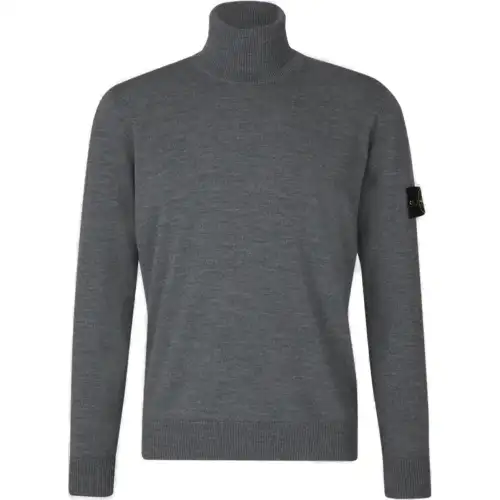 STONE ISLAND Logo Patch Roll-Neck Jumper