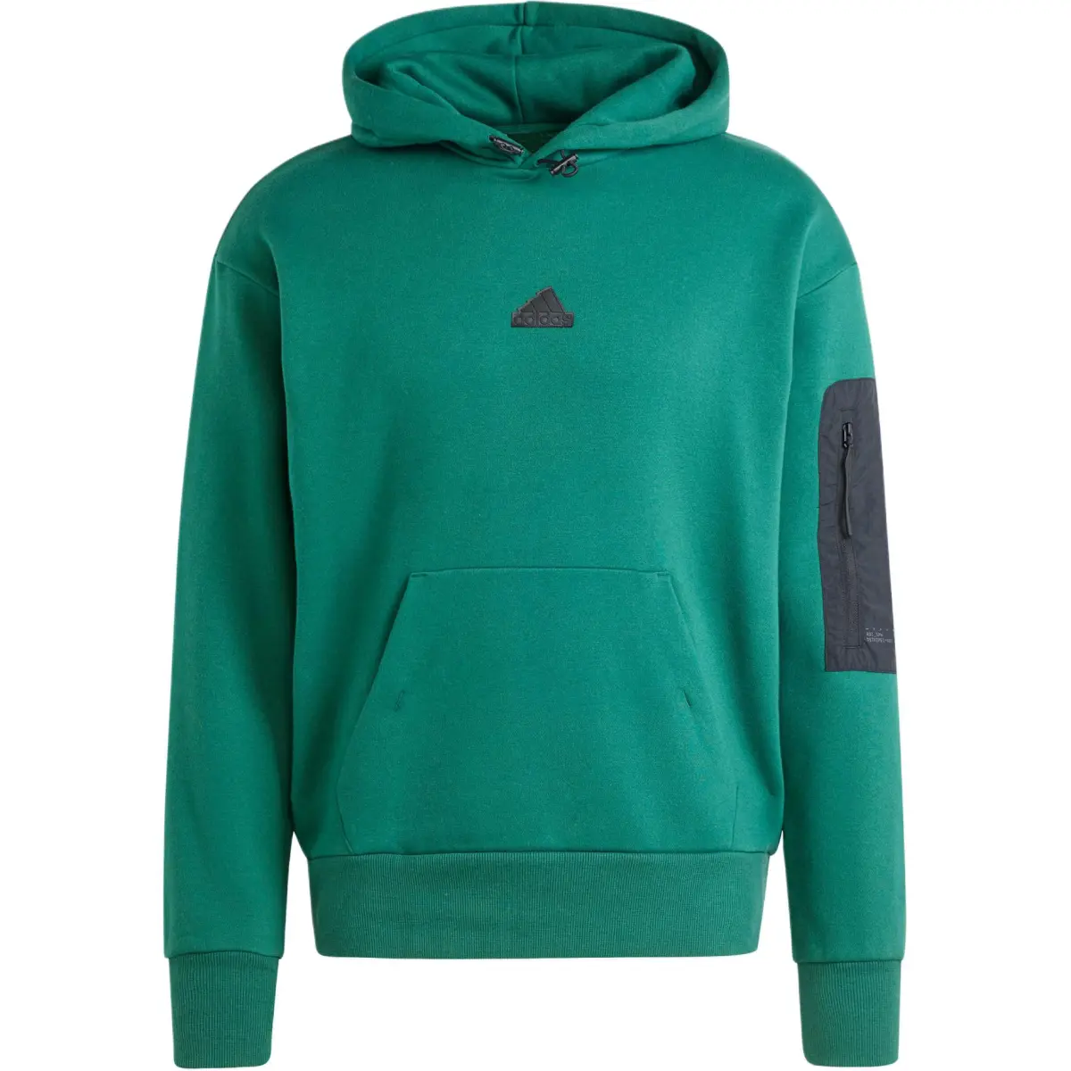 Adidas CITY ESCAPE Hooded Thickened And Fleece Lined Casual Sports Long Sleeved Sweatshirt Unisex Forest Green