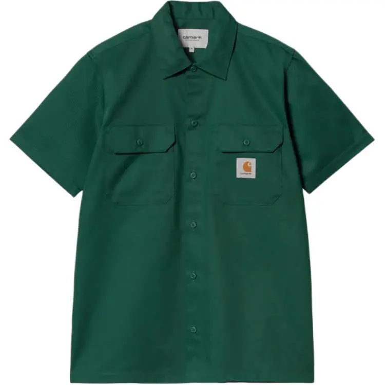 Carhartt WIP Shirts Men's Green Lapel Moderate Other