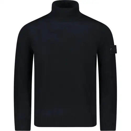 STONE ISLAND Logo Patch Roll Neck Jumper