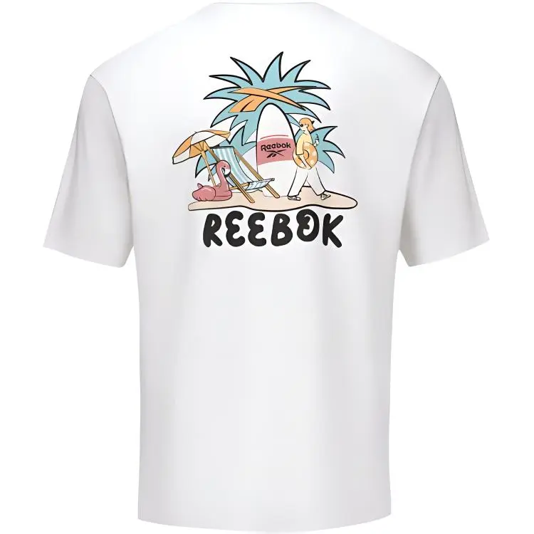 Reebok T Shirt Unisex Raw White