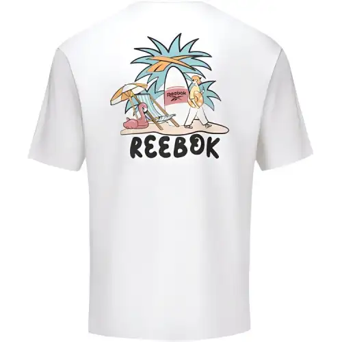 Reebok T Shirt Unisex Raw White
