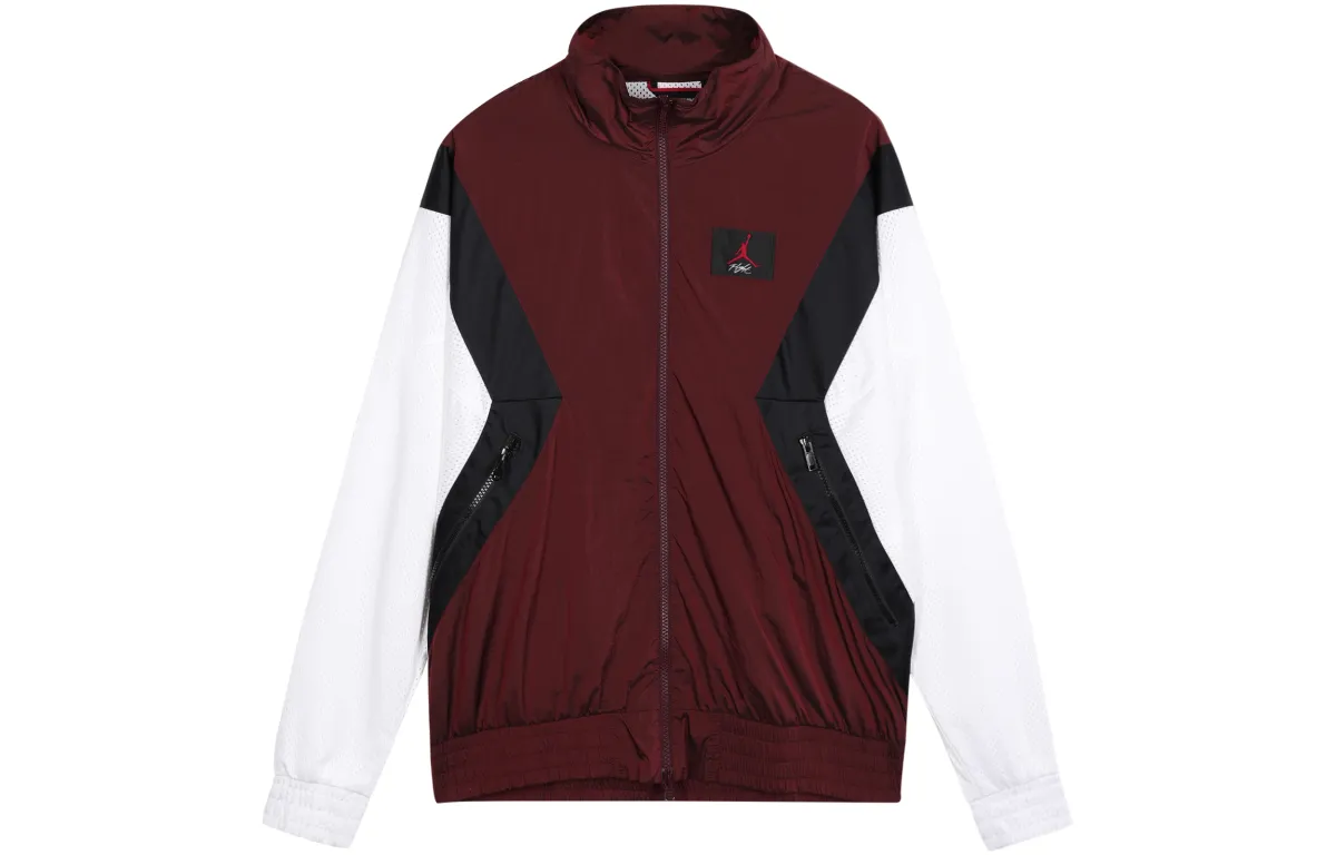 Jordan FLIGHT WARM UP Jacket Men's Brown White Multicolor
