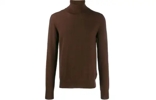 Maison Margiela Sweaters Men's Umber Turtleneck Moderate Straight Fit