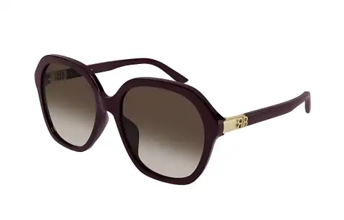 Balenciaga Irregular Shape Sunglasses Women's Brown