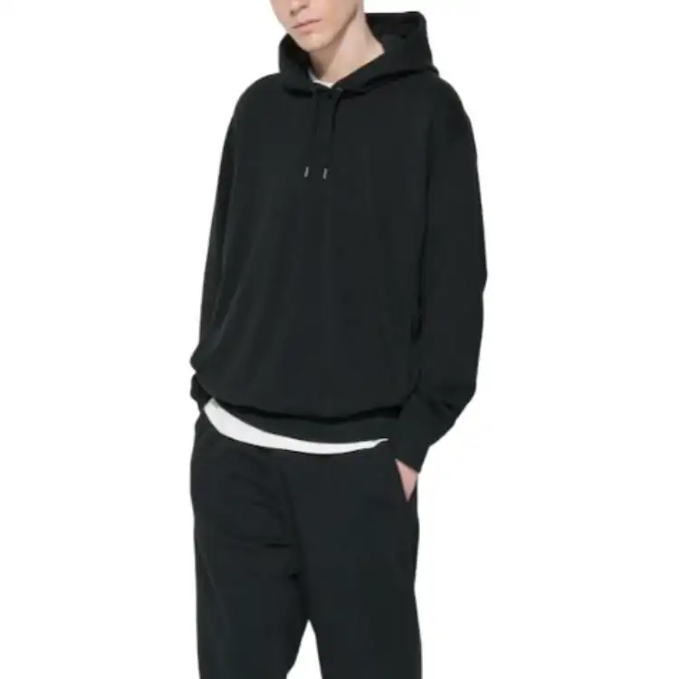 UNIQLO Sweatshirts Unisex Black Hooded Moderate Other