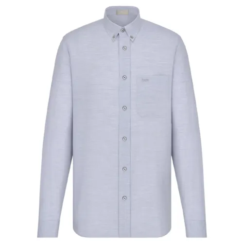 DIOR Shirts Men's Gray Lapel Moderate Other