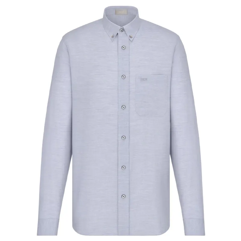 DIOR Shirts Men's Gray Lapel Moderate Other