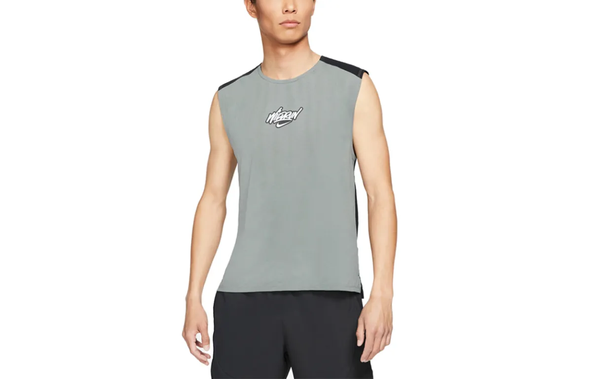 Nike Tank Tops Men's Gray Crew Neck Moderate
