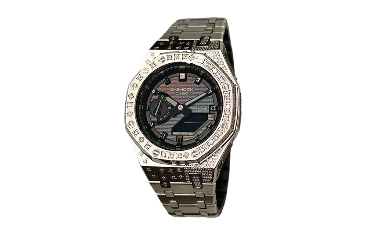 CASIO Custom Collection Electronic Movement Stainless Steel Strap Watch Men's Watches Black Dial