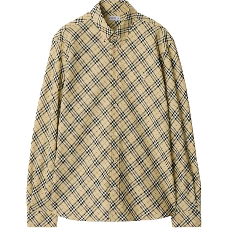 Burberry Check-Pattern Long Sleeved Shirt