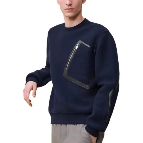 HERMES FW24 Sweater Men's Sea Blue