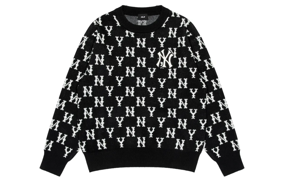 MLB Sweaters Unisex Black Crew Neck Moderate Other
