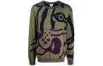 KENZO Sweaters Men's Green Crew Neck Moderate A Line