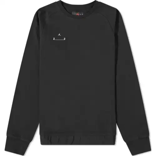 Jordan Sweatshirts Men's Black Crew Neck Moderate Regular