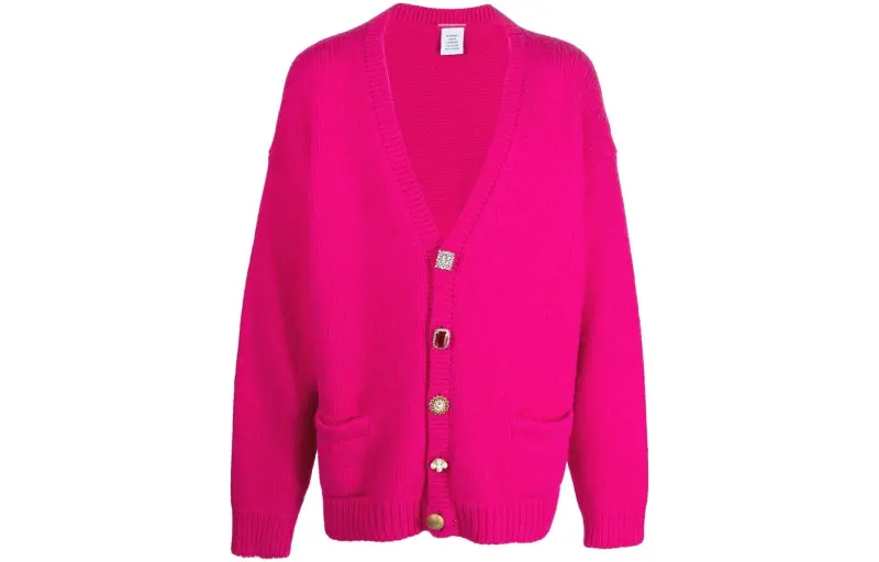 Vetements FW22 Cashmere Sweater Unisex Rose Red