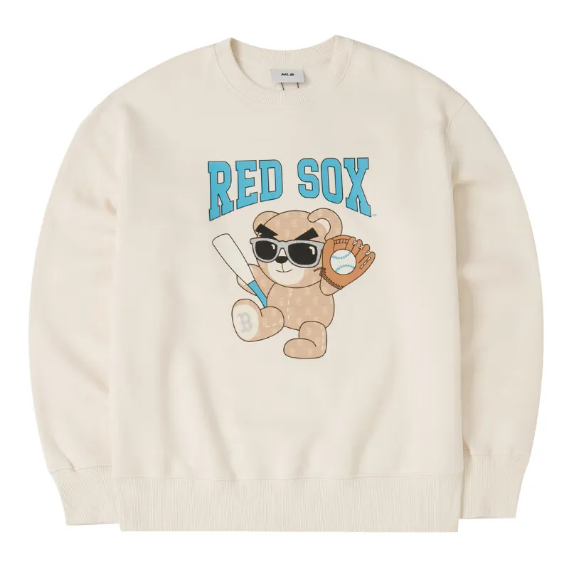 MLB Sweatshirts Unisex Ecru Crew Neck Moderate