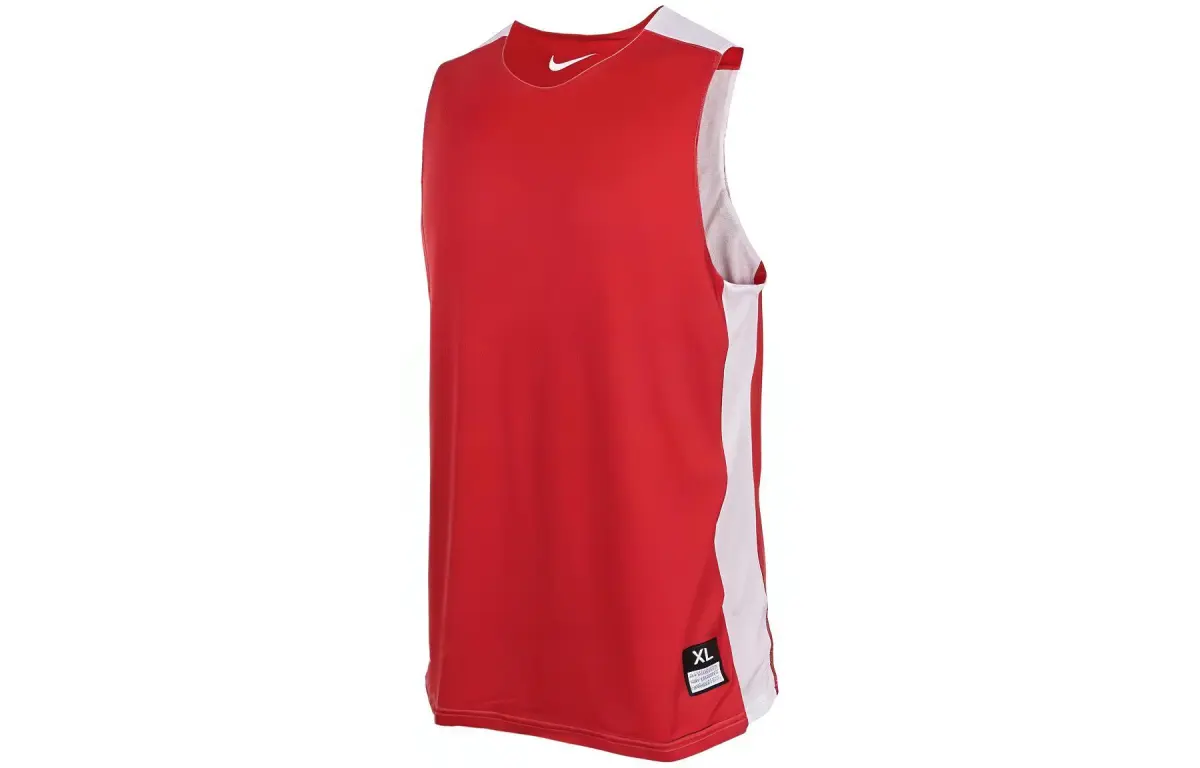 Nike Tank Tops Men's Red Crew Neck Moderate Straight Fit