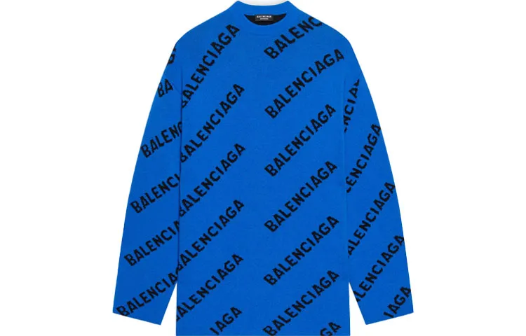 Balenciaga Sweater Regular Fit Men's Blue
