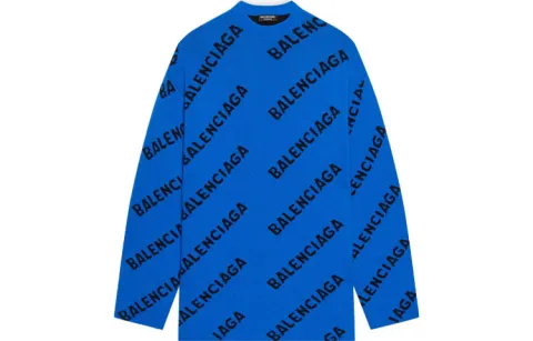 Balenciaga Sweater Regular Fit Men's Blue