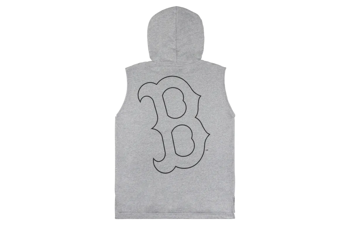 MLB Boston Red Sox Tank Tops Unisex Gray Moderate Straight Fit