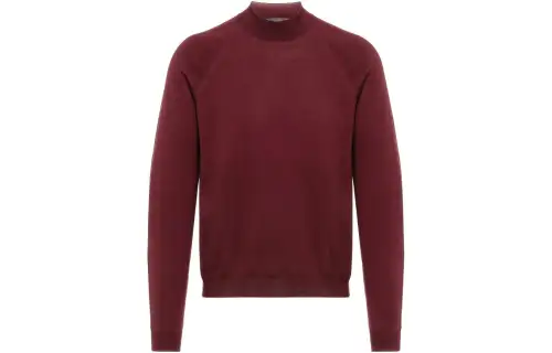 PRADA Sweaters Men's Red Crew Neck Moderate