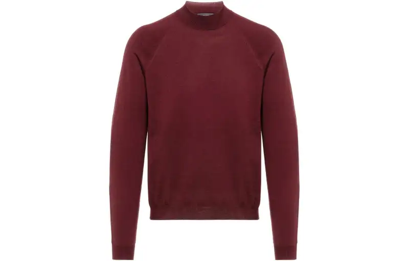 PRADA Sweaters Men's Red Crew Neck Moderate