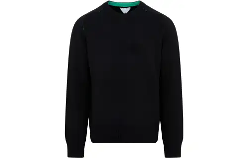 Bottega Veneta Sweaters Men's Black Crew Neck Moderate Other