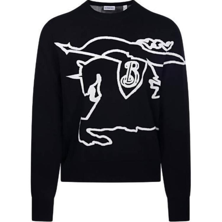 Burberry Ekd Intarsia Knit Crewneck Jumper