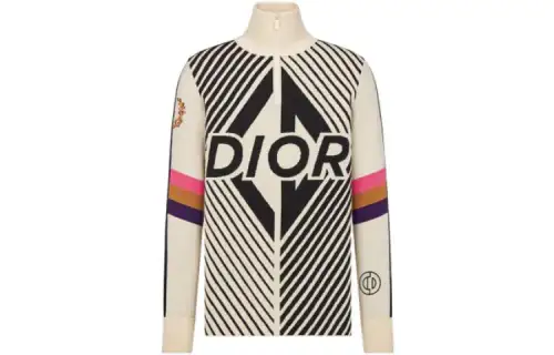 DIOR Sweaters Men's White Crew Neck Moderate Other