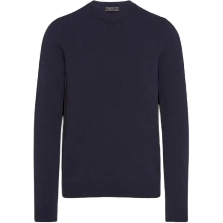 PRADA Sweaters Men's Black Crew Neck Moderate