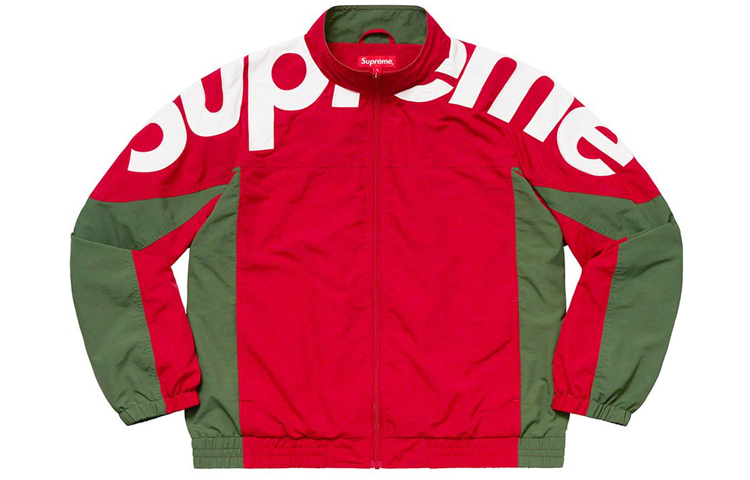 Куртка Supreme FW19 Week 1 Shoulder Logo Track Jacket (красная) — фото 1