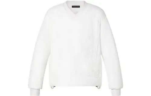 LOUIS VUITTON Sweaters Men's White V Neck Moderate