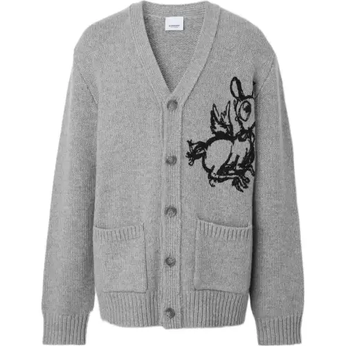 Burberry FW22 Cashmere Sweater Men's Gray